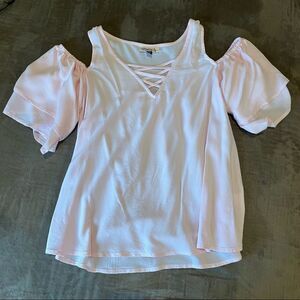 Light Pink Peasant Blouse Junior’s XS